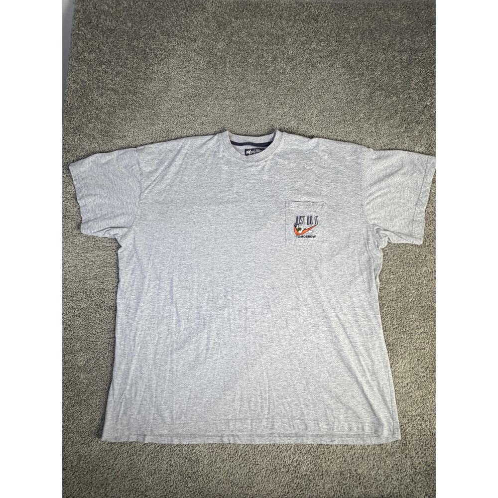 Big Dogs Shirt Mens Big 5X Gray Just Do It Tomorrow Parody Pocket Crew Neck